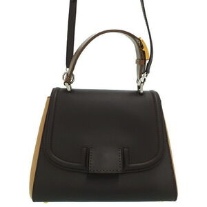 FENDI Silvana top handle bag brown leather Handbag